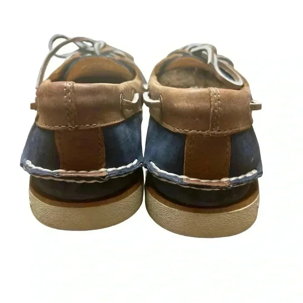 Sperry Gold Cup Authentic/Original Two Eye Nubuck - Navy/Tan Size 7.5 NWOT
